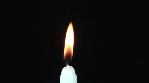 Extinguished candle closeup Video stock 44357906