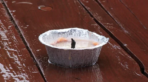 Extinguished the candle. Stock Footage 34864899