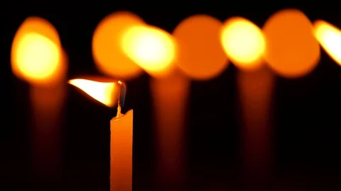 Extinguished Candle With Smoke Trailing Off The Wick Stock Footage 117283479