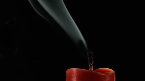 Extinguished Candle-time lapse Stock Footage 52614017
