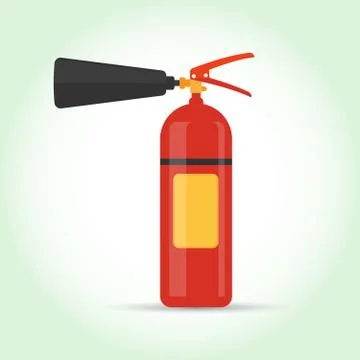 Extinguisher flat icon Stock Illustration