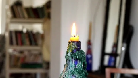 Extinguishing burning cadle Stock-Footage 70240283