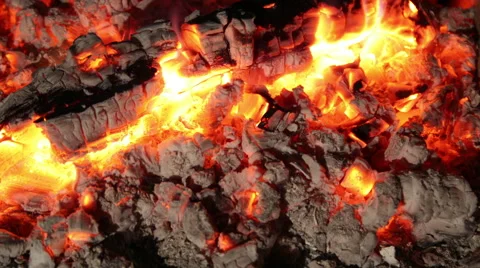 Extinguishing Coals Video stock 58488307