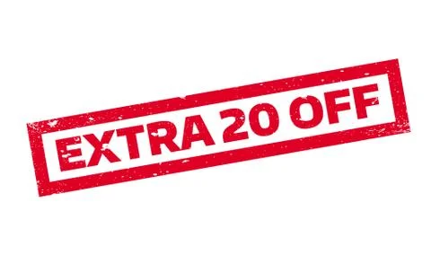 Extra 20 Off rubber stamp Stock Illustration