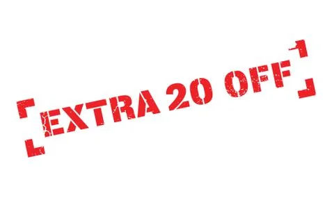 Extra 20 Off rubber stamp 스톡 일러스트