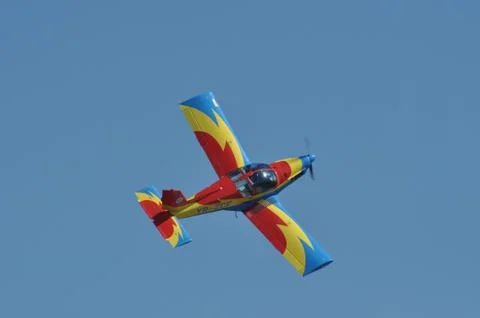 Extra 300 airplane during a flight Stock Photos