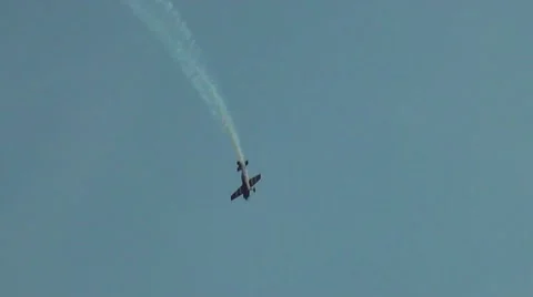 Extra 330 SC acrobatic flight demonstration Stock Footage 12129589