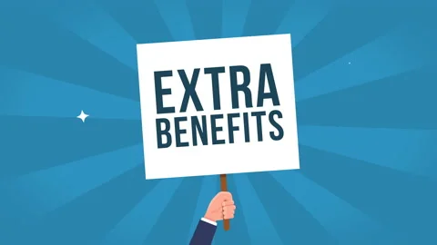 Extra benefits animation Video stock 178254441