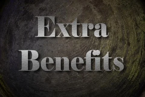 Extra benefits text on background 스톡 일러스트