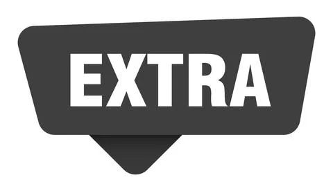 Extra black sign isolated on transpatent background. extra sticker 스톡 일러스트