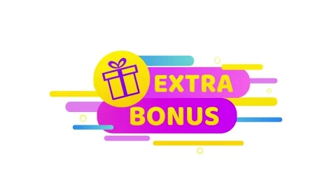 Extra bonus animated banner on white and green screen Stock Footage 319025764