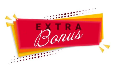 Extra Bonus Banner Template Design. Vector Illustration. Stock Illustration