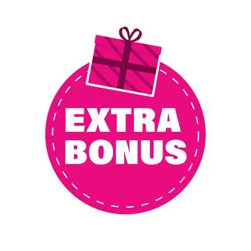Extra bonus icon with gift box. Marketing concept. Business success Stock Illustration