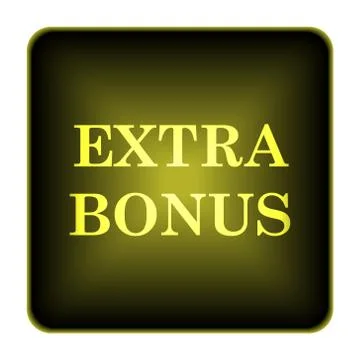 Extra bonus icon. internet button on white background.. Illustrazione stock