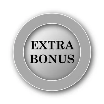 Extra bonus icon. Internet button on white background.. Illustrazione stock