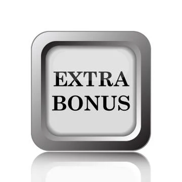 Extra bonus icon. Internet button on white background.. Illustrazione stock