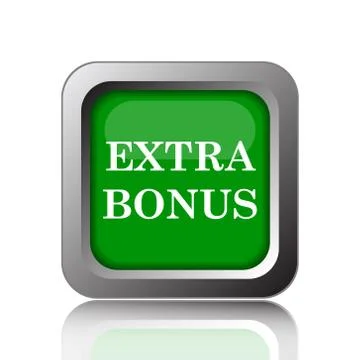 Extra bonus icon. Internet button on black background.. 스톡 일러스트