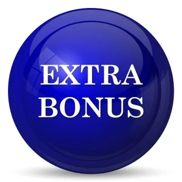 Extra bonus icon. Internet button on white background.. Illustrazione stock