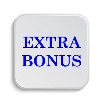 Extra bonus icon. Internet button on white background.. Illustrazione stock