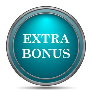 Extra bonus icon. Internet button on white background.. Illustrazione stock