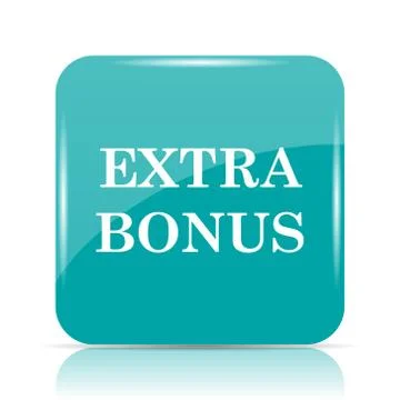 Extra bonus icon. Internet button on white background.. Illustrazione stock