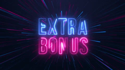 Extra bonus - neon text with neon lines animation. Stock Footage 219500331