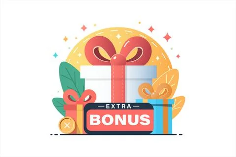 Extra bonus special offer. Extra bonus label poster Stock Illustration