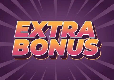 Extra bonus. Text effect in 3D style for social media or promotional ads 스톡 일러스트