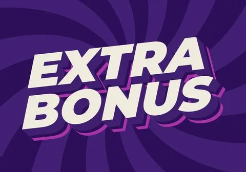 Extra bonus. Text effect in 3D style for social media or promotional ads Stock Illustration