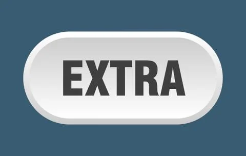 Extra button. extra rounded white sign. extra 스톡 일러스트