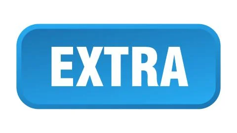 Extra button. extra square 3d push button 스톡 일러스트