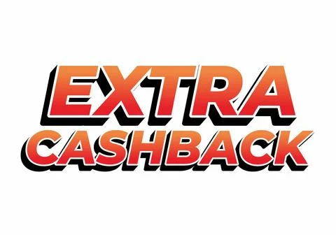 Extra cash back. text effect with extra bold font for social media ads Stock Illustration