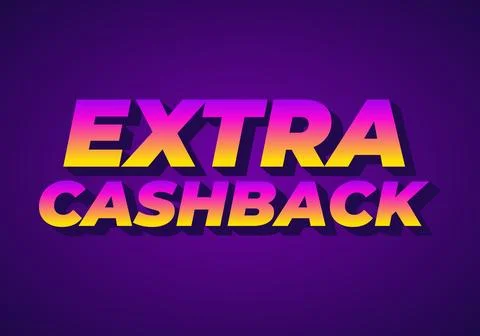 Extra cash back. text effect with extra bold font for social media ads Stock Illustration