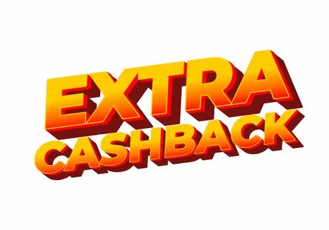 Extra cash back. text effect with extra bold font for social media ads Stock Illustration