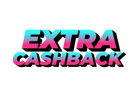 Extra cash back. text effect with extra bold font for social media ads Stock Illustration