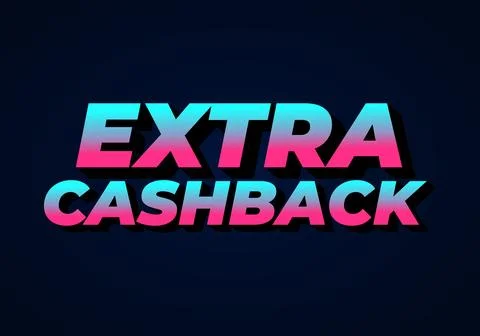 Extra cash back. text effect with extra bold font for social media ads Stock Illustration