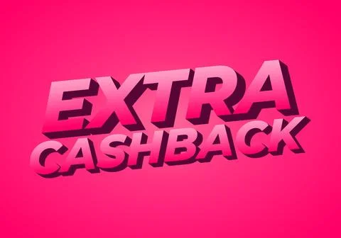 Extra cash back. text effect with extra bold font for social media ads Stock Illustration