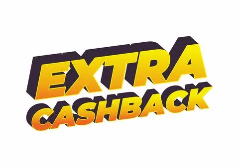 Extra cash back. text effect with extra bold font for social media ads Stock Illustration
