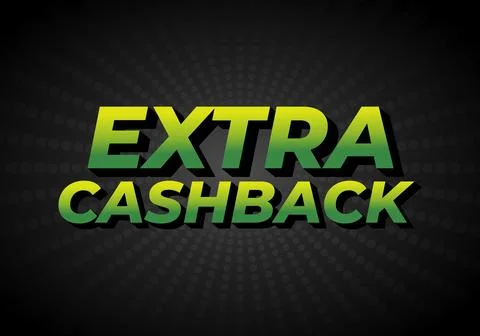 Extra cash back. text effect with extra bold font for social media ads Stock Illustration