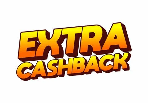 Extra cash back. text effect with extra bold font for social media ads Stock Illustration