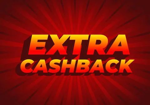 Extra cash back. text effect with extra bold font for social media ads Stock Illustration