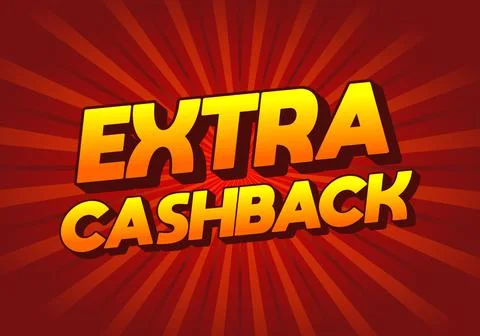 Extra cash back. text effect with extra bold font for social media ads Stock Illustration
