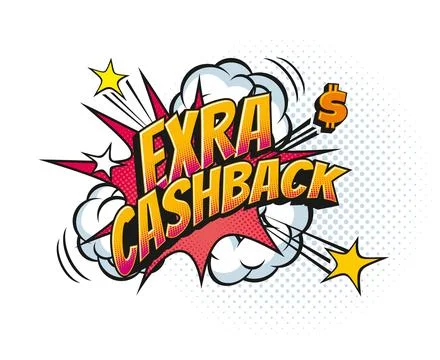 Extra cashback comic pop art effect speech bubble Stock Illustration