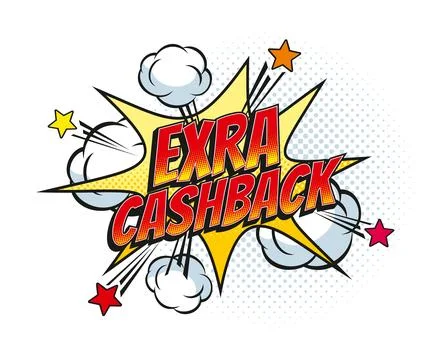 Extra cashback comic pop art effect speech bubble Stock Illustration