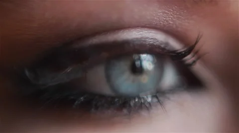 Extra close-up of eyes make-up. Eyes macro looking shy. Human eye. Woman eye Vidéo 52993237