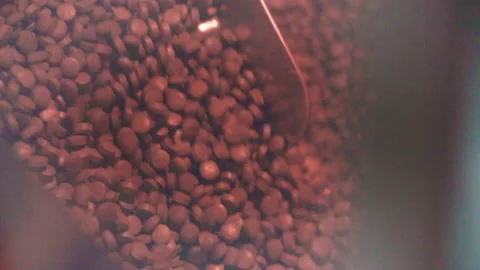 Extra close up Pills in Coating machine 50fps Video stock 156065661