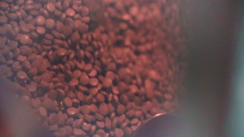 Extra close up Pills in Coating machine slow motion 100fps Vídeos de archivo 156066609