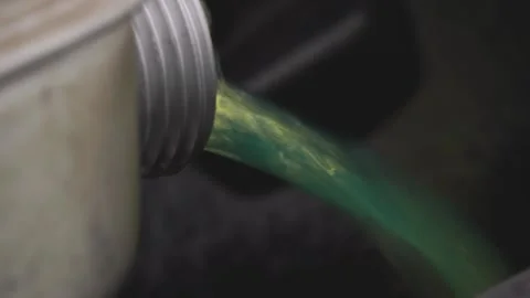 Extra close-up of refueling a car from a metal canister. Footage. Pouring fuel Video stock 142915283