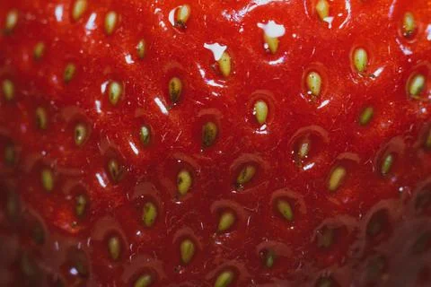 Extra Close up Surface of Strawberry Foto stock