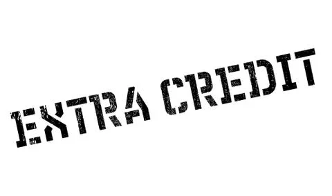 Extra Credit rubber stamp 스톡 일러스트